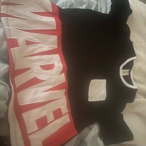 Marvel Kids Black and White T-Shirt with Red Accents